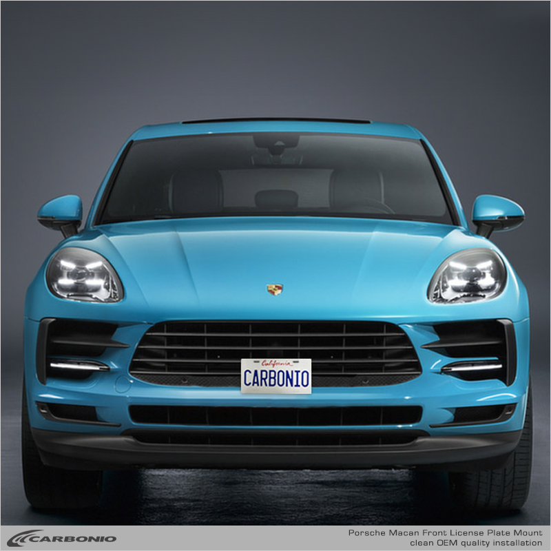 Carbonio No-Drill Front License Plate Mount - Porsche Macan 95B.2 2019-2021
