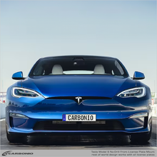 Load image into Gallery viewer, Carbonio No-Drill Front License Plate Mount - Tesla Model S 2021-2026