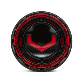 Vossen Billet Modular Cap - Small - Gloss Black w/ Red Insert