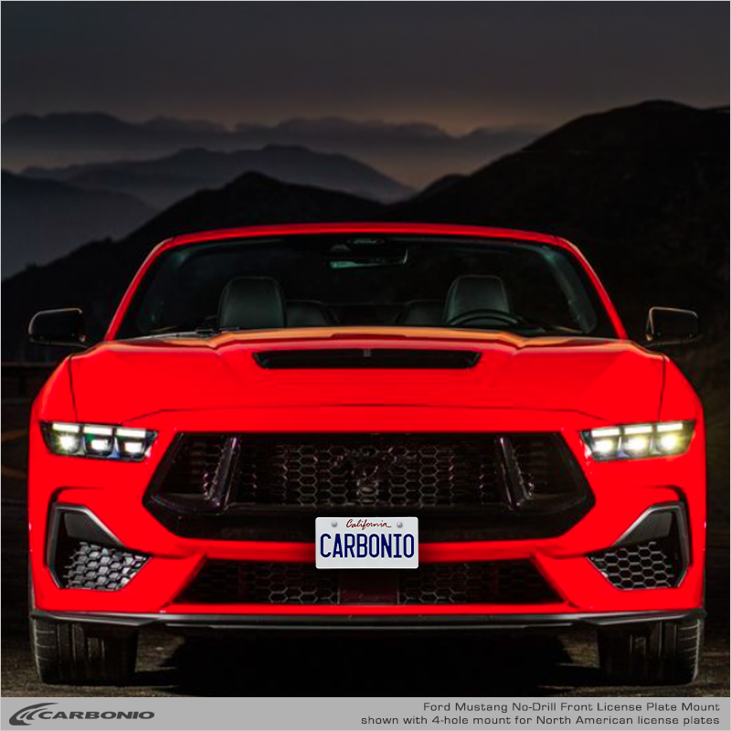 Carbonio No-Drill Front License Plate Mount - Ford Mustang (S650) 2024-2027