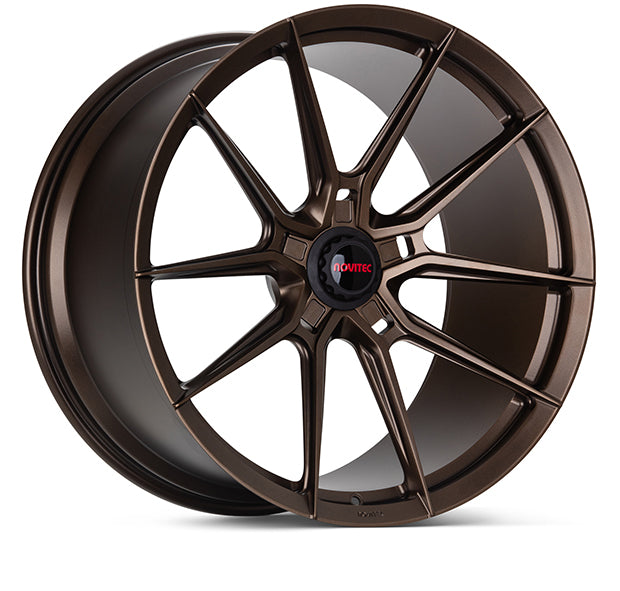 Vossen X Novitec NF10 Forged Satin Bronze Wheel - 5x114 22x12.5 +46 - Ferrari 812 Rear Fitment