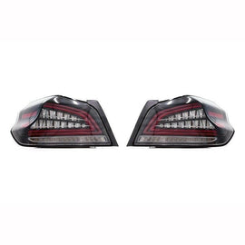 JDMuscle CR Sequential LED Tail Lights [Clear Lens with Black Base] - Subaru WRX / STi 2015-2021