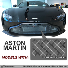 Load image into Gallery viewer, Carbonio No-Drill Front License Plate Mount - Various Aston Martin Models 1965+