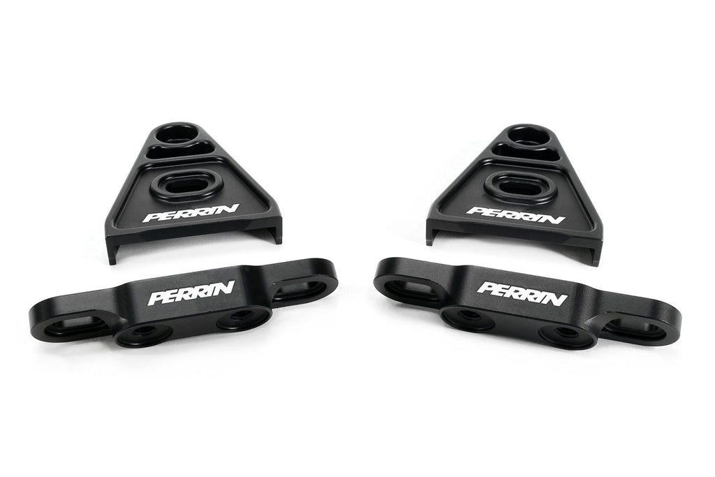 PERRIN Black High-Lift Hood Brackets - Subaru WRX / STi 2015-2026