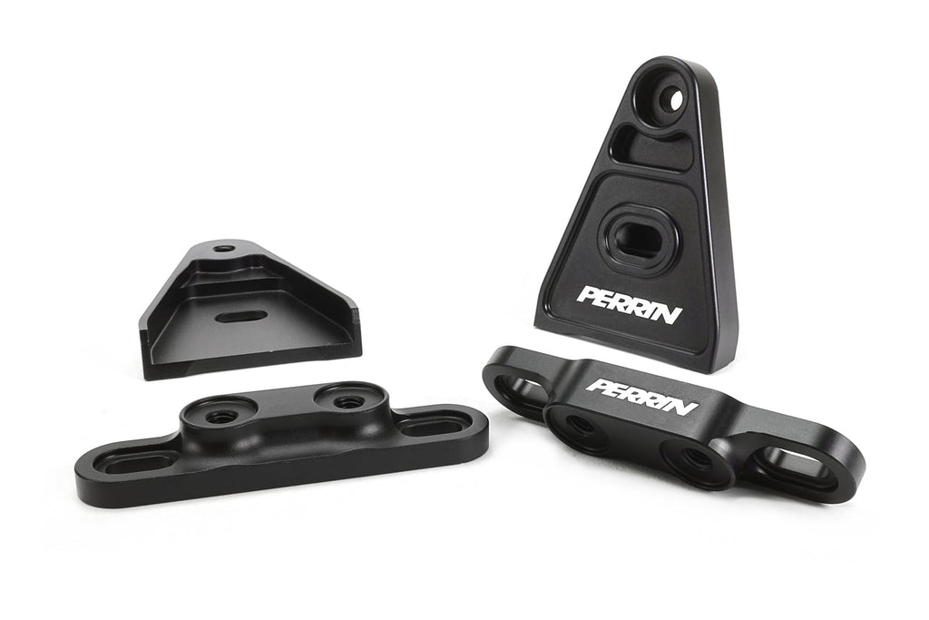 PERRIN Black High-Lift Hood Brackets - Subaru WRX / STi 2015-2026