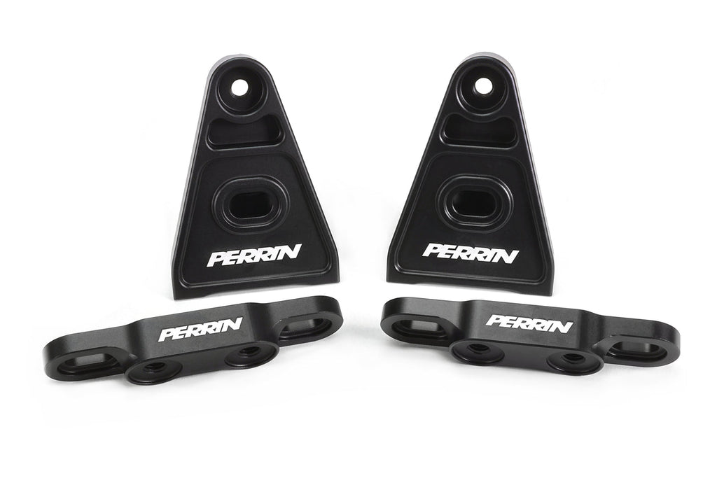 PERRIN Black High-Lift Hood Brackets - Subaru WRX / STi 2015-2026