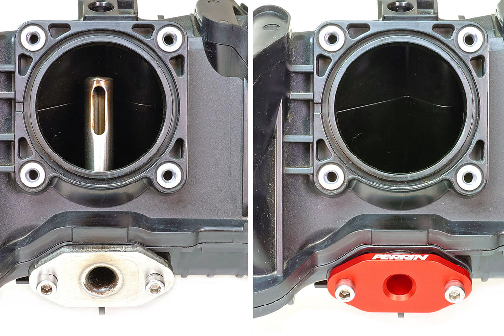 PERRIN Low Profile Black Intake Return Nozzle - Subaru WRX 2022-2026 / Ascent & OBXT & Legacy XT 2020-2026