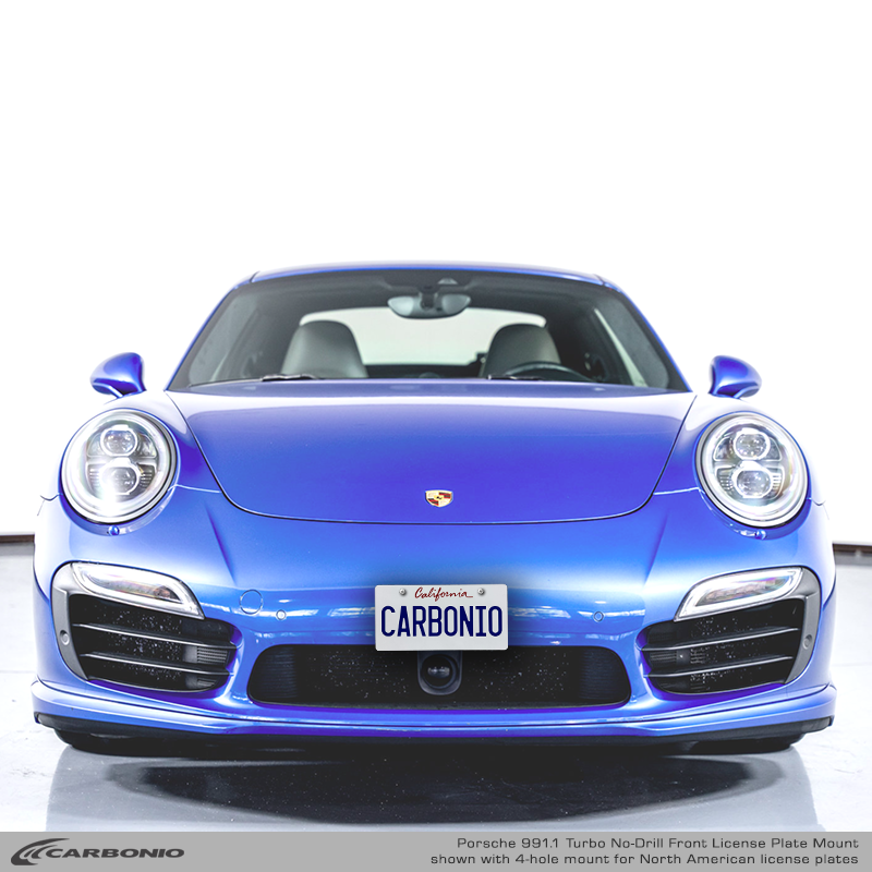Carbonio No-Drill Front License Plate Mount - Porsche 911 Turbo / Turbo S (991.1) 2014-2016