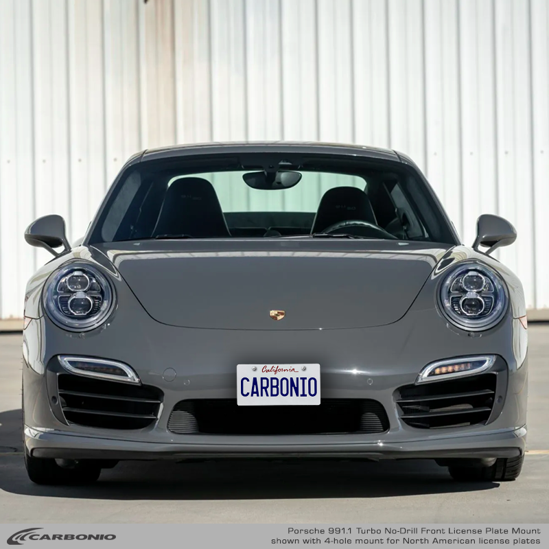 Carbonio No-Drill Front License Plate Mount - Porsche 911 Turbo / Turbo S (991.1) 2014-2016