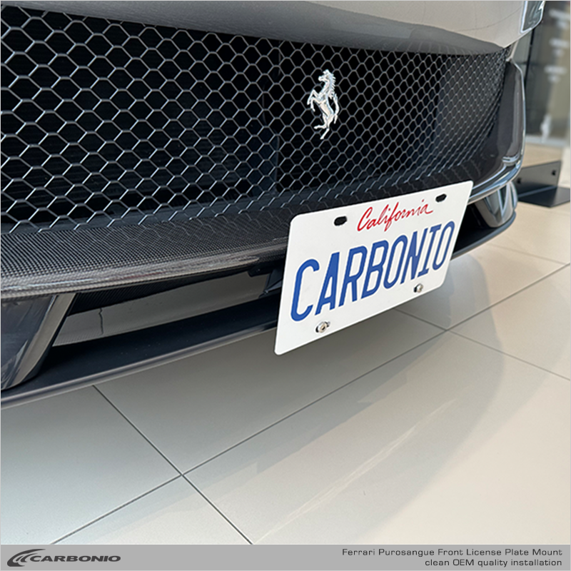 Carbonio No-Drill Front License Plate Mount - Ferrari Purosangue 2023-2026