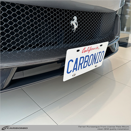 Carbonio No-Drill Front License Plate Mount - Ferrari Purosangue 2023-2026