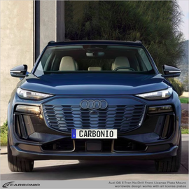 Carbonio No-Drill Front License Plate Mount - Audi Q6 / SQ6 E-Tron 2025+