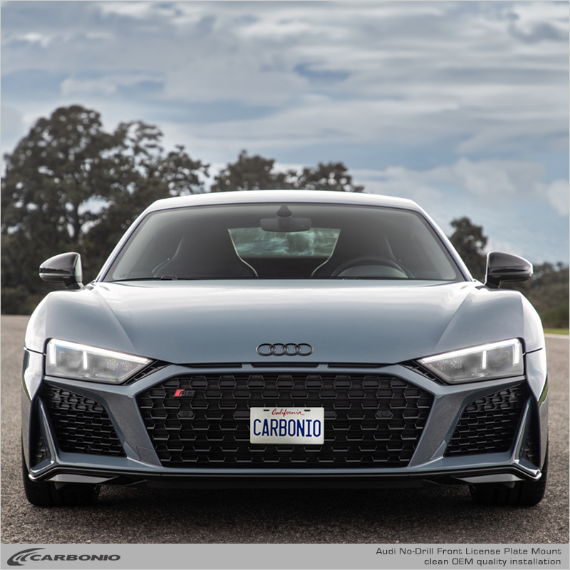 Carbonio No-Drill Front License Plate Mount - Audi R8 2006-2024