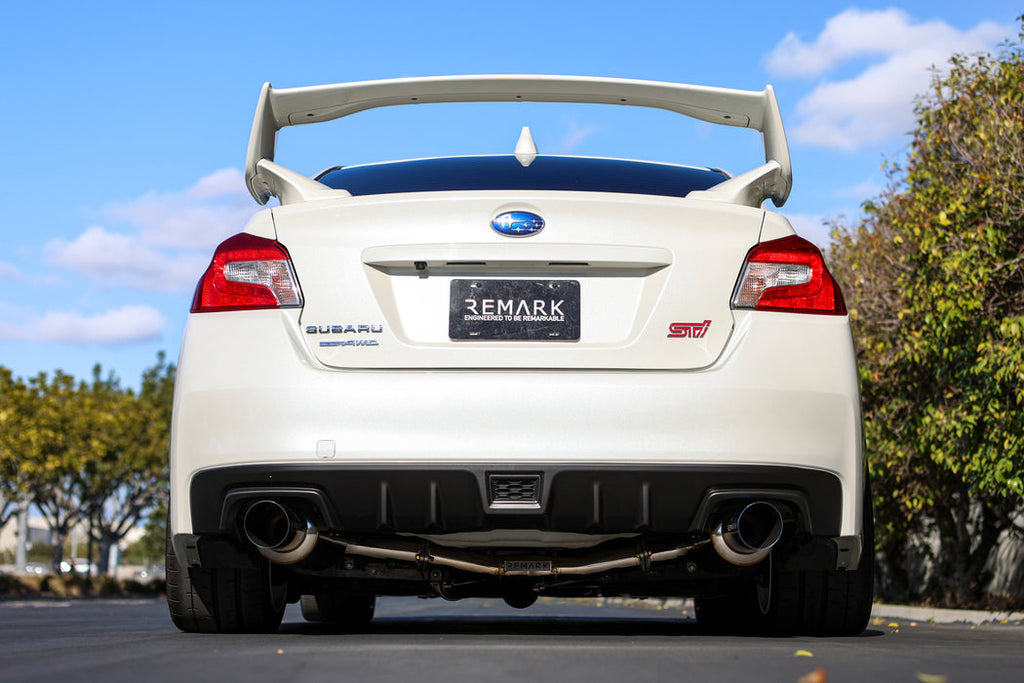 Remark Resonated Dual R1-Spec Burnt Tip Catback Exhaust - Subaru WRX / STi (VA) 2015-2021