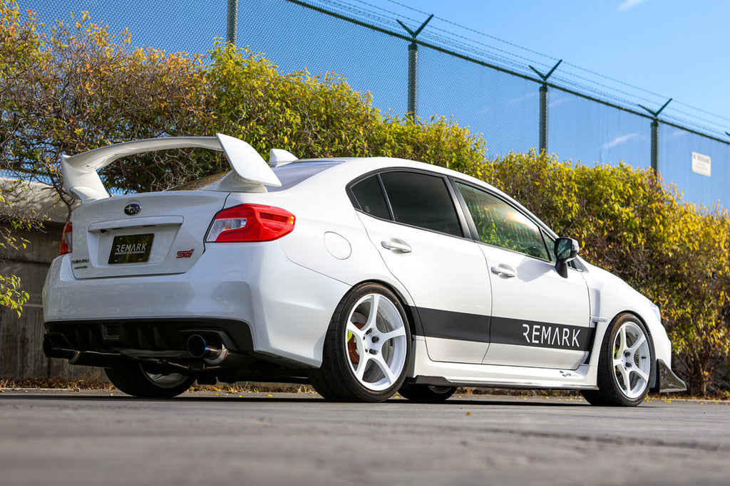 Remark Resonated Dual R1-Spec Burnt Tip Catback Exhaust - Subaru WRX / STi (VA) 2015-2021