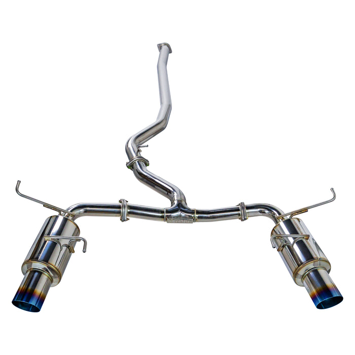 Remark Non-Resonated Dual R1-Spec Burnt Tip Catback Exhaust - Subaru WRX / STi (VA) 2015-2021