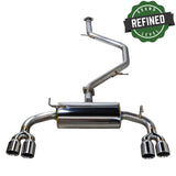 Remark Quiet-Spec Brushed Stainless Steel Quad Tip Catback Exhaust - Toyota Corolla Hatchback 2023+