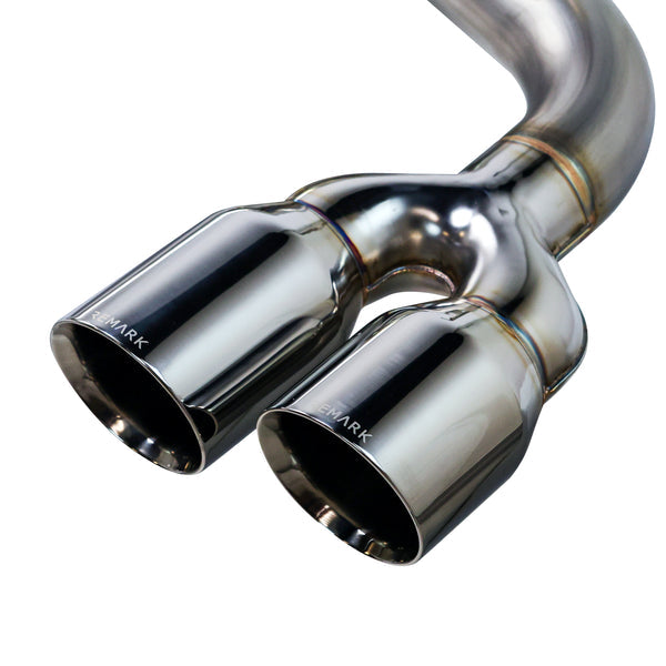 Remark Quiet-Spec Brushed Stainless Steel Quad Tip Catback Exhaust - Toyota Corolla Hatchback 2023+