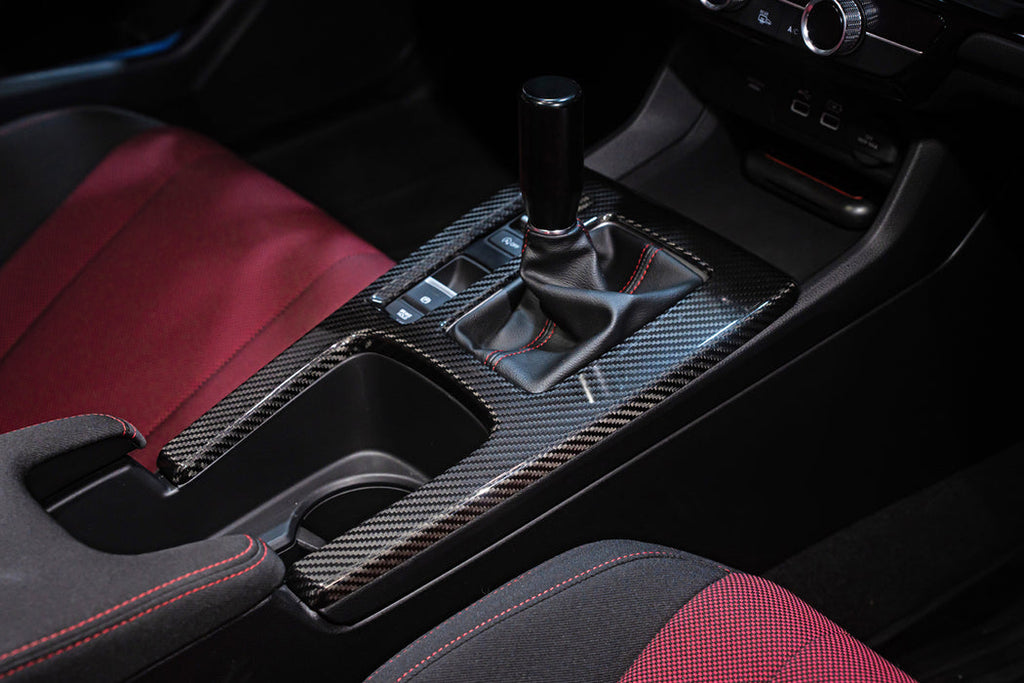 Remark Gloss Carbon Fiber Console Cover - Honda Civic (Manual; Excl Type-R) 2022+