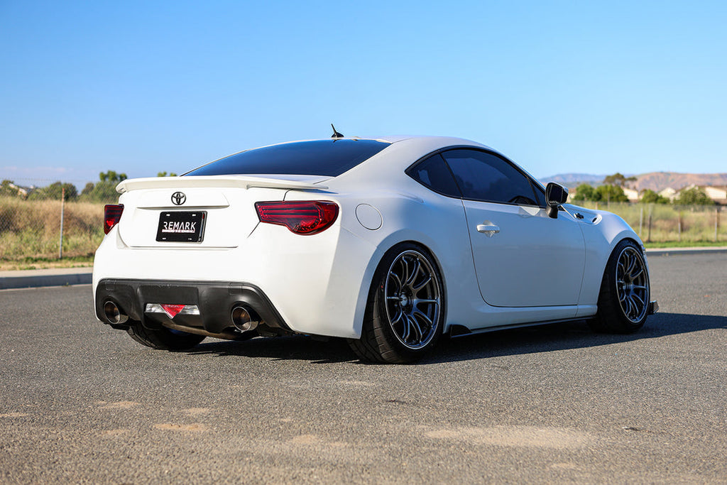 Remark Axleback Exhaust w/ Muffler & Burnt SS Single Wall Exhaust Tips - Scion FR-S / Subaru BRZ / Toyota 86 2013-2020