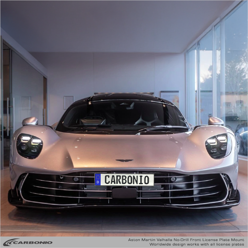 Carbonio No-Drill Front License Plate Mount - Aston Martin Valhalla 2026+