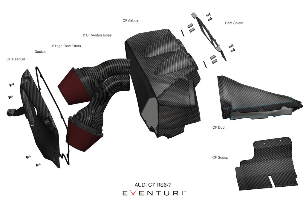 Eventuri Carbon Fiber Intake System - Audi RS6 / RS7 (C7) 2014-2018