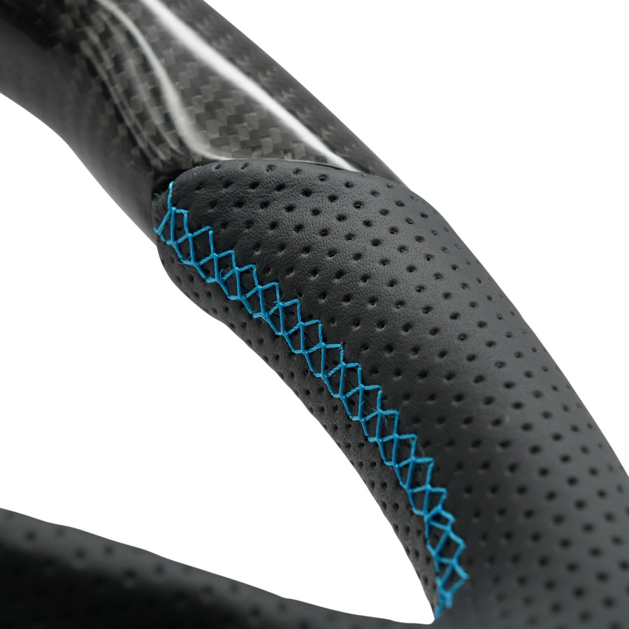 NRG 12-23 Toyota Tacoma OEM Plus Carbon Fiber Steering Wheel w/ Blue Stitch & Red Center Mark