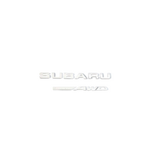 Load image into Gallery viewer, Racing Art Subaru Symmetrical AWD Trunk Emblem - Black/Red/Neon Yellow/White [Universal, Including WRX / STI / Forester / Crosstrek]