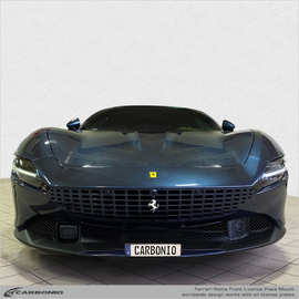 Carbonio No-Drill Front License Plate Mount - Ferrari Roma 2020-2026