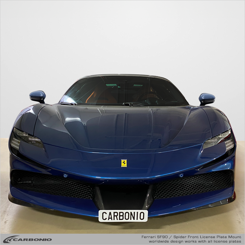 Carbonio No-Drill Front License Plate Mount - Ferrari SF90 2020-2026