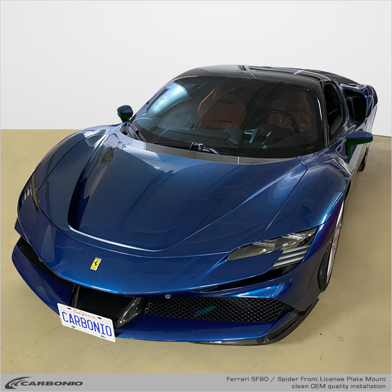 Carbonio No-Drill Front License Plate Mount - Ferrari SF90 2020-2026