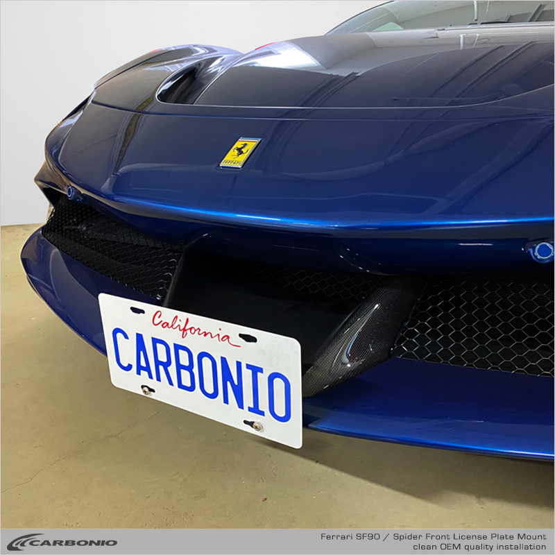 Carbonio No-Drill Front License Plate Mount - Ferrari SF90 2020-2026