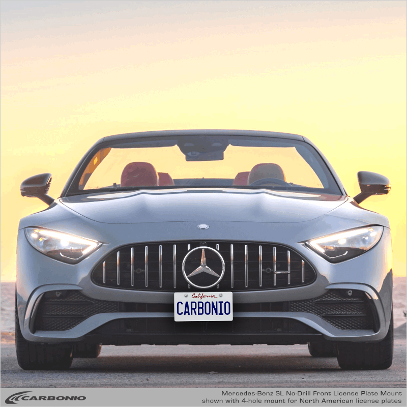 Carbonio No-Drill Front License Plate Mount - Mercedes SL43 AMG 2023-2027
