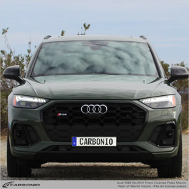 Carbonio No-Drill Front License Plate Mount - Audi Q5 / SQ 2021-2025