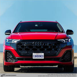 Carbonio No-Drill Front License Plate Mount - Audi Q8 / SQ8 / RS Q8 2024-2026