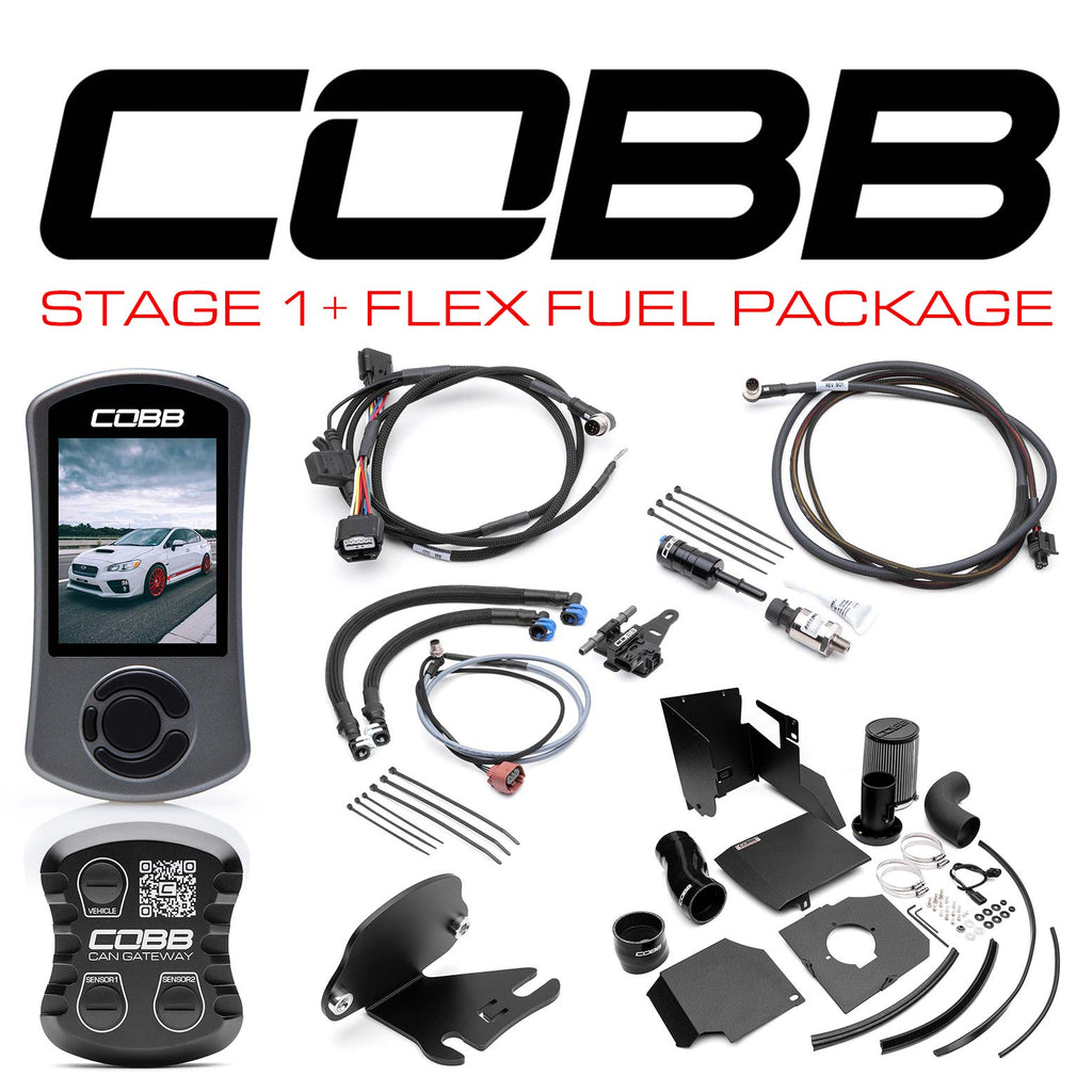 Cobb Stage 1+ CAN Flex Fuel Power Package w/ SF Intake - Subaru WRX 2018-2021