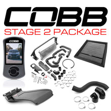 Load image into Gallery viewer, Cobb Stage 2 Power Package w/Silver FMIC &amp; Matte CF Scoop - Subaru WRX 2022-2025