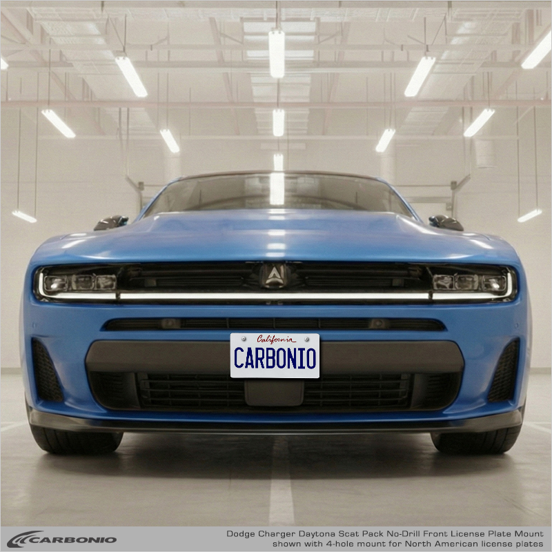 Carbonio No-Drill Front License Plate Mount - Dodge Charger Scat Pack 2026+