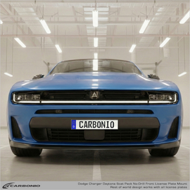 Carbonio No-Drill Front License Plate Mount - Dodge Charger Scat Pack 2026+