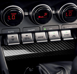 JDMuscle Carbon Fiber Lower AC Button Cover w/ Gloss Finish - Subaru BRZ / Toyota GR86 2022+
