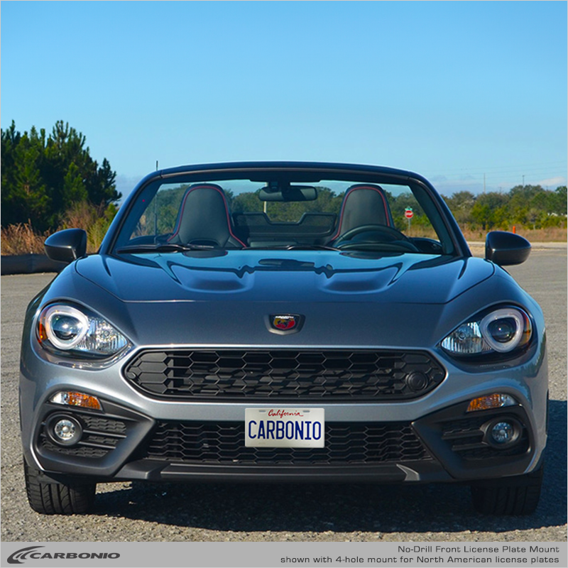 Carbonio No-Drill Front License Plate Mount - Fiat 124 Spider 2016-2021