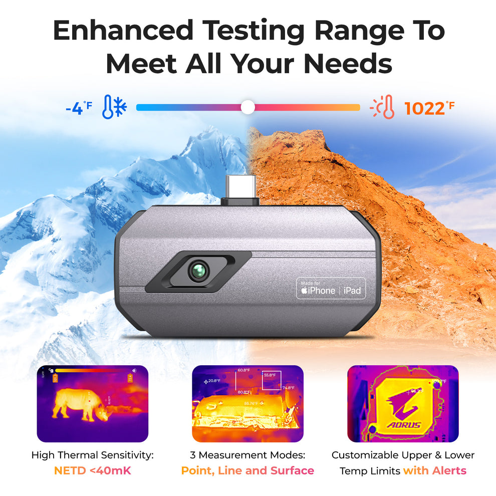 TOPDON TC002C Thermal Imaging Camera Designed for iOS Type-C Devices