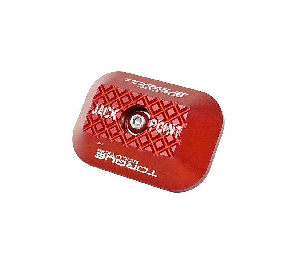 Torque Solution Red Billet Jack Pad - Toyota GR Supra / BMW / Mini Cooper Models