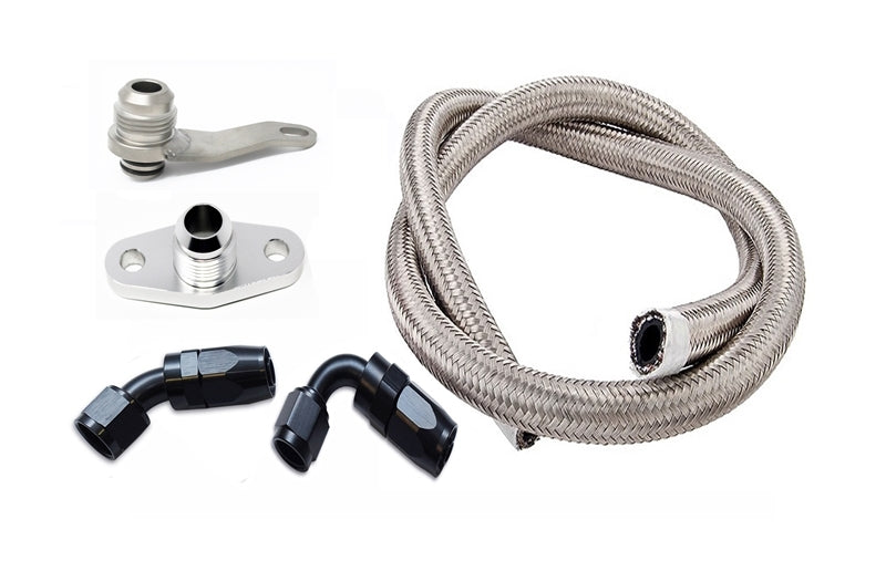 Torque Solution Garrett GT/GTX & BW EFR -10AN Turbo Oil Return Line Kit - Subaru EJ All Years