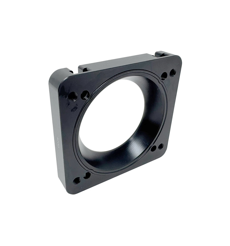 Torque Solution Big Bore 76mm Black Throttle Body Adapter - Subaru WRX 2008-2014 / STi 2006-2021 (+Multiple Fitments)