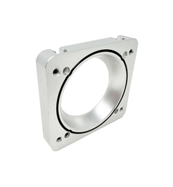 Torque Solution Big Bore 76mm Silver Throttle Body Adapter - Subaru WRX 2008-2014 / STi 2006-2021 (+Multiple Fitments)