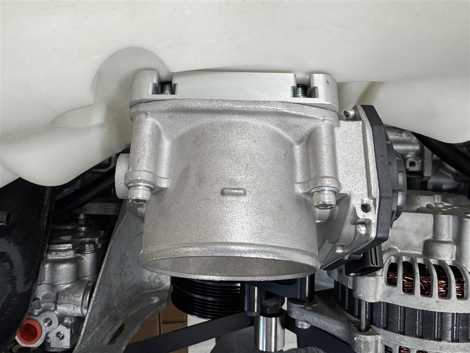 Torque Solution Big Bore 76mm Silver Throttle Body Adapter - Subaru WRX 2008-2014 / STi 2006-2021 (+Multiple Fitments)