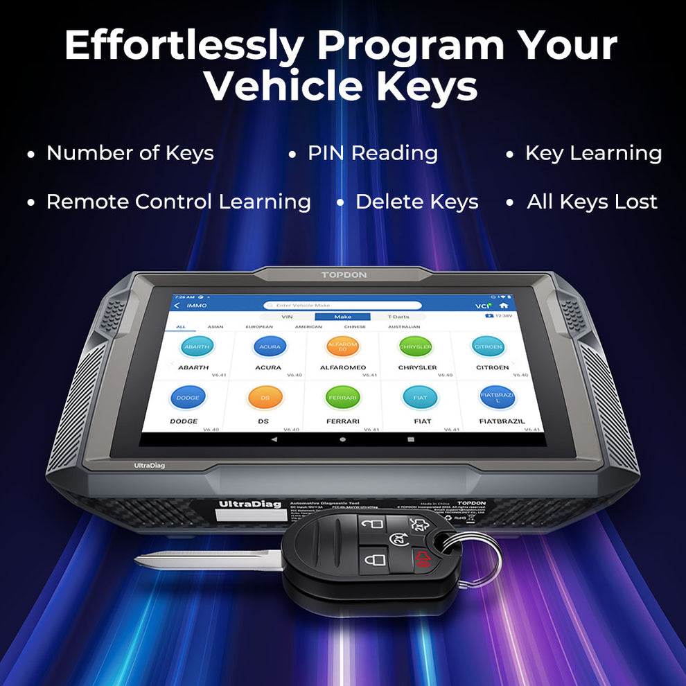TOPDON UltraDiag 8" Scan Tool & Key Programming w/Bi-Directional Controls