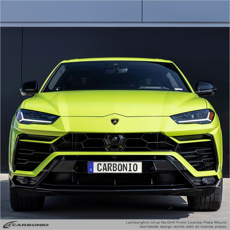 Carbonio No-Drill Front License Plate Mount - Lamborghini Urus 2018-2027