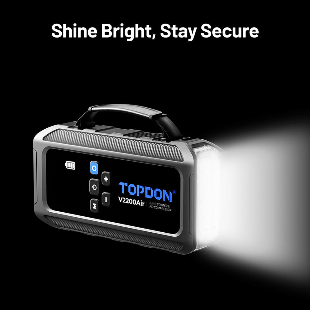 TOPDON V2200AIR 2-in-1 2200 Peak Amp Jump Starter & Tire Inflator